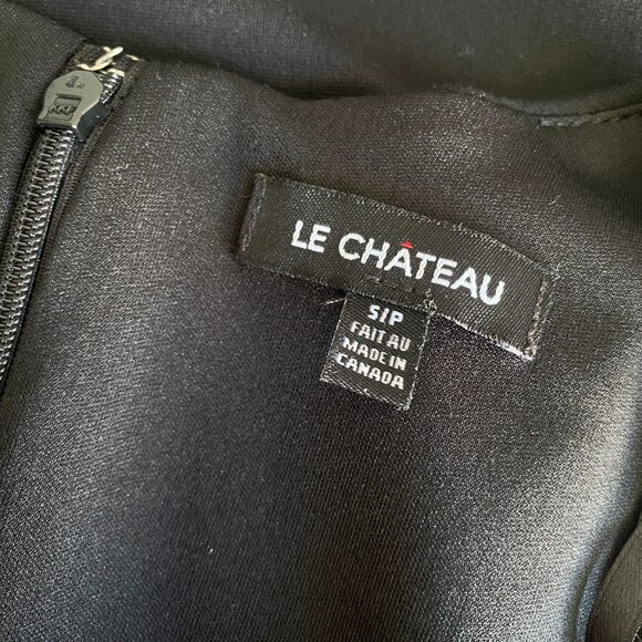 Le Chateau Little Black Dress - midi, cap sleeve, wrap detail - Picture 10 of 10